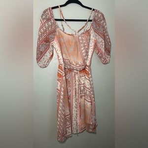 BCBGeneration cold shoulder paisley floral scarf mini dress S